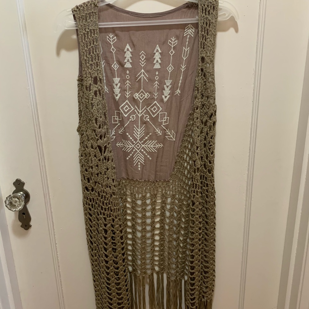 Boho crochet vest